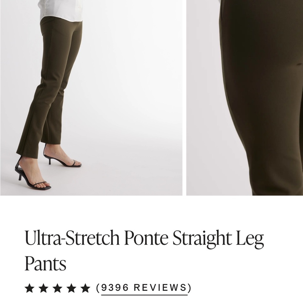 Quince Olive Straight Leg Pants